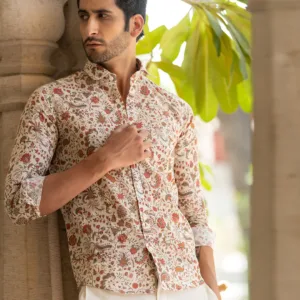 Cream Printed Shirt