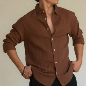 Dark Brown Structured Shirt