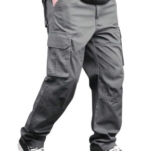 Grey Cotton Cargo Pants