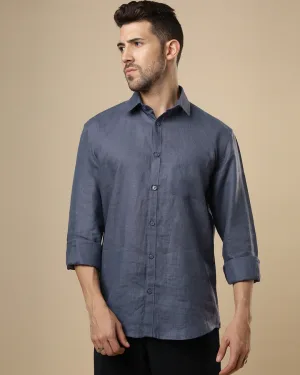 Dusty Blue Linen Shirt