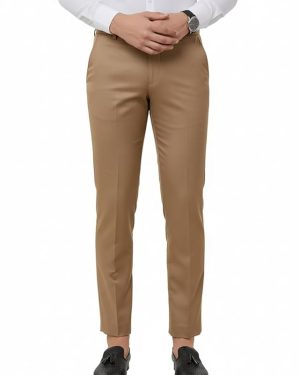 Classic Slim Fit Khaki Trousers for Men – Smart Casual Formal Pants
