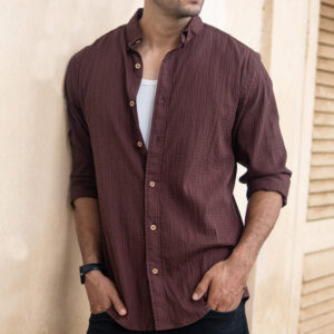 Brown Lightweight Structured Shirt