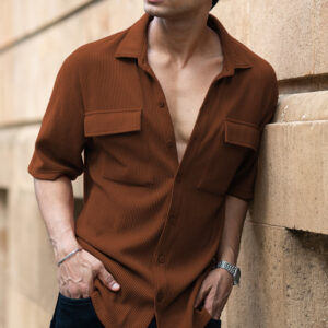 Brown Shirt With Pockets