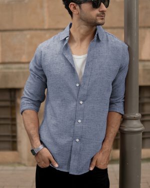 Blue Lightweight Structured Shirt