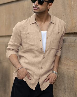 Beige Structure Shirt