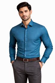 Teal Crinkled Lightweight Shirt