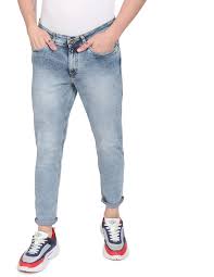 Lt Blue 5 Pocket Low-Rise Ankle Length jeans