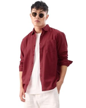 Fiery Red Lightweight Full Sleeves Shirt