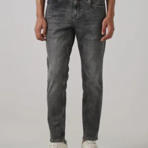 Grey 5 Pocket Low-Rise Ankle Length Stretch Jeans