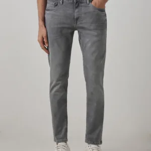 Grey 5 Pocket Low-Rise Tapered Ankle Length Classic Stretch Jeans