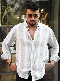 String Stripe Grey Shirts – Modern Minimal & Smart Casual Style