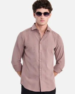 Self-Design Slim Fit Stretch Shirts – Refined Textured Premium Style