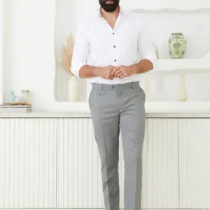 Light Grey Denim Core Trousers