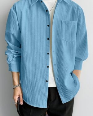 Seersucker Slim Fit 100% Cotton Shirts – Lightweight Summer Essential