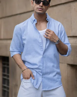 Light Blue Striped Shirt