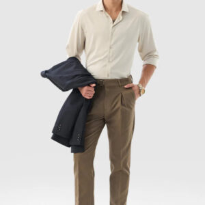 Beige Solid Slim Fit Luxe Shirts – Premium Elegant Minimal Style