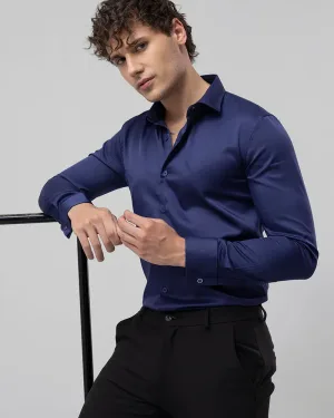 Double Cuff Royal Blue Shirts – Elegant Formal Statement