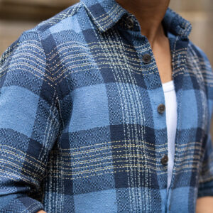 Blue Ombre Check Shirt