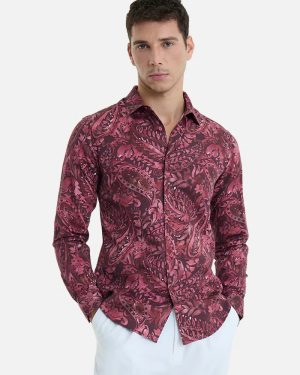 100% Cotton Floral Satin Shirts – Elegant & Smooth Premium Style
