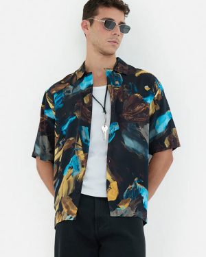 100% Cotton Abstract Oversized Shirts – Trendy Streetwear Essential