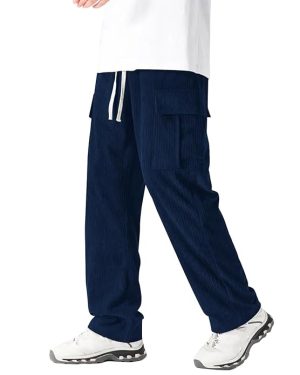 Olive Nylon Relaxed Fit Cargo Pants with Utility Pockets
