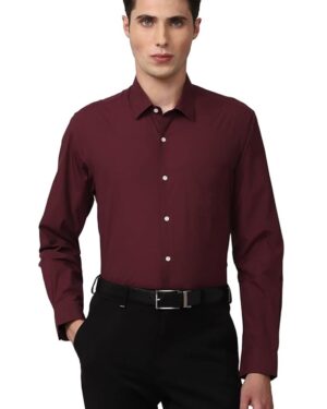 Red Ochre Printed Checks Shirt