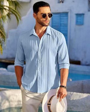 Olive Printed Stripe Shirt