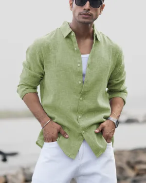 Green Lightweight Structured Shirt
