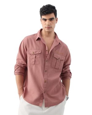 Dusty Pink Structured Overshirt