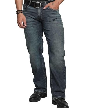 Dk Blue 5 Pocket Midrise Loose Fit Jeans