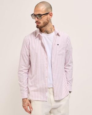 Pink Light Weight Ombre Checks Shirt