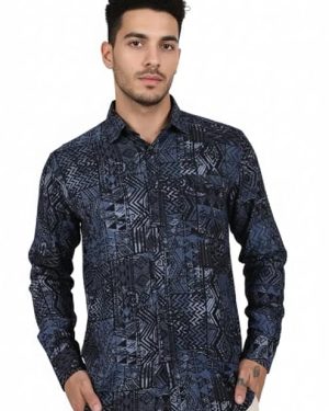 Multicolour Washed Printed Shirt