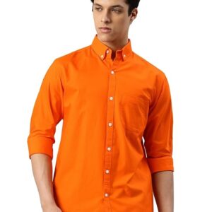 Orange Flap Pocket Knitted Shacket Oversize Drop Shoulder Shirt