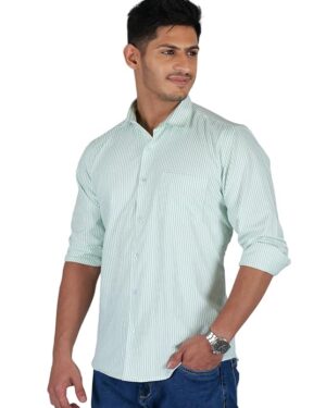 Men's Slim Fit Striped Formal Shirt