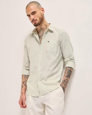 Premium Burgundy Slim-Fit Button-Up Shirt for Men