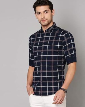 Navy And Royal Ombre Shirt