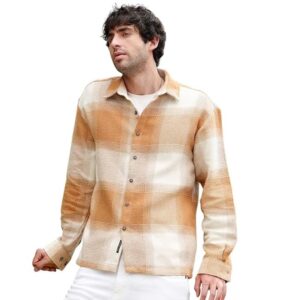 Spread Collar, Long Single-Button Shirt