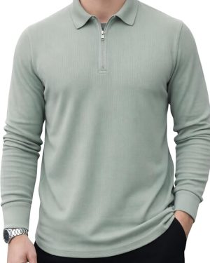 Men’s Ribbed Polo T-Shirt | Premium Slim Fit Casual Wear