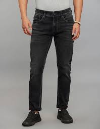 Light Blue 5 Pocket Low-Rise Tapered Ankle Length Stretch Jeans