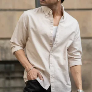 Yellow Microchecks Oxford Shirt