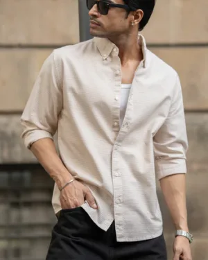 Yellow Microchecks Oxford Shirt