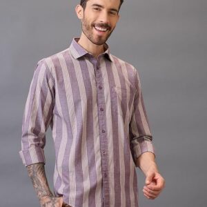 Navy Linen Blend Embroidery Shirt