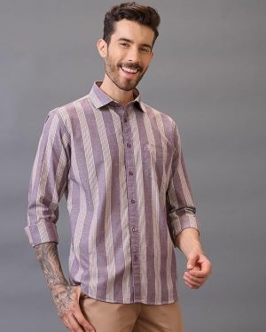 Navy Linen Blend Embroidery Shirt