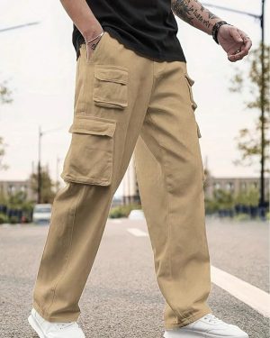 Olive Cotton Cargo Pant