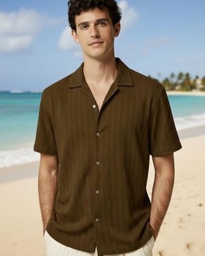 Olive Linen Blend Shirt