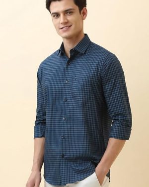 Navy Contrast Detail Shirt