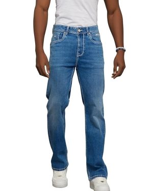 Dk Blue 5 Pocket Midrise Loose Fit Jeans