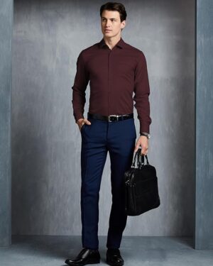 Regular Fit Stretch Brown Shirts – Comfortable & Classic Everyday Style