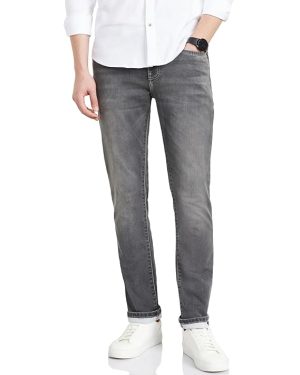 Petrol 5 Pocket Mid-Rise Slim Straight Fit Stretch Jeans