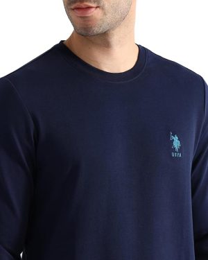 Navy Self Stripe T-Shirt